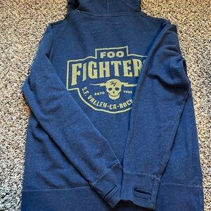 Foo fighters zip up hoodie